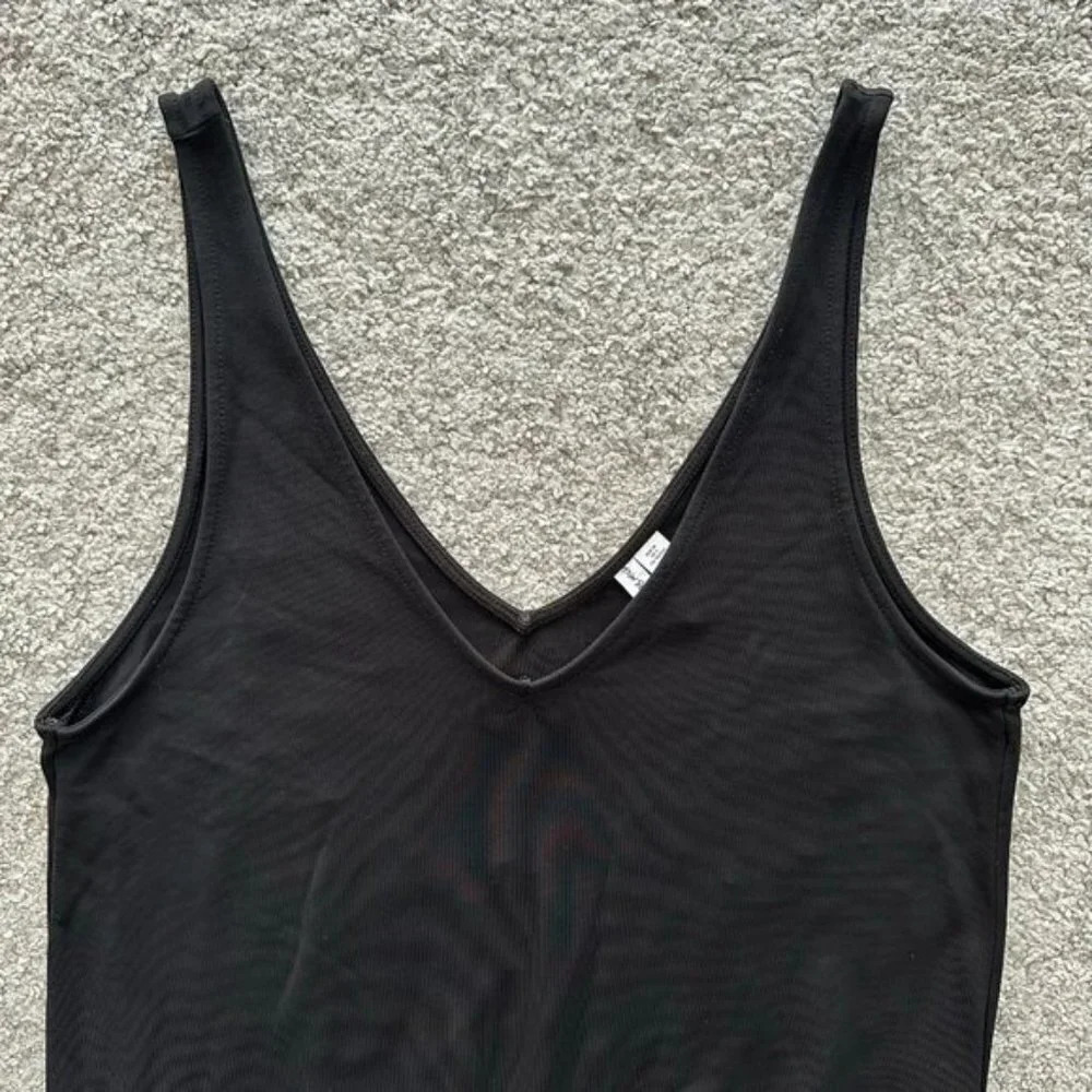 & Other Stories Sleeveless Drawstring Romper Black Women's US 4 - Picture 3 of 7